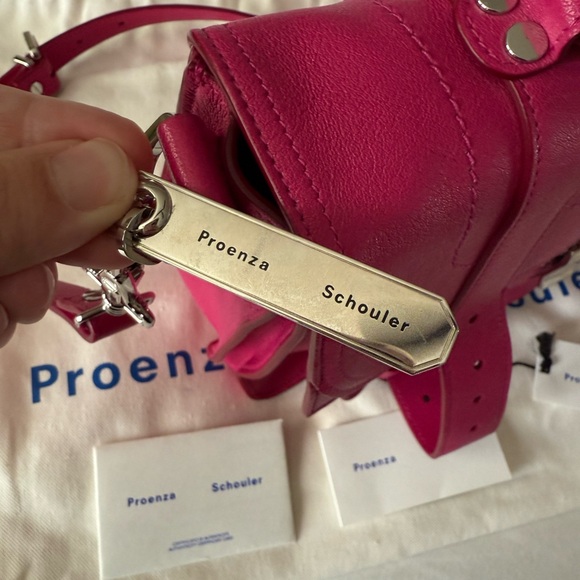 PROENZA SCHOULER PS1 Medium Satchel in Fleur de Lys Pink Lambskin - Picture 4 of 17